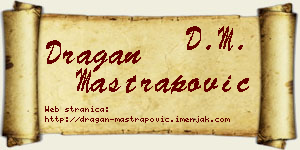 Dragan Maštrapović vizit kartica